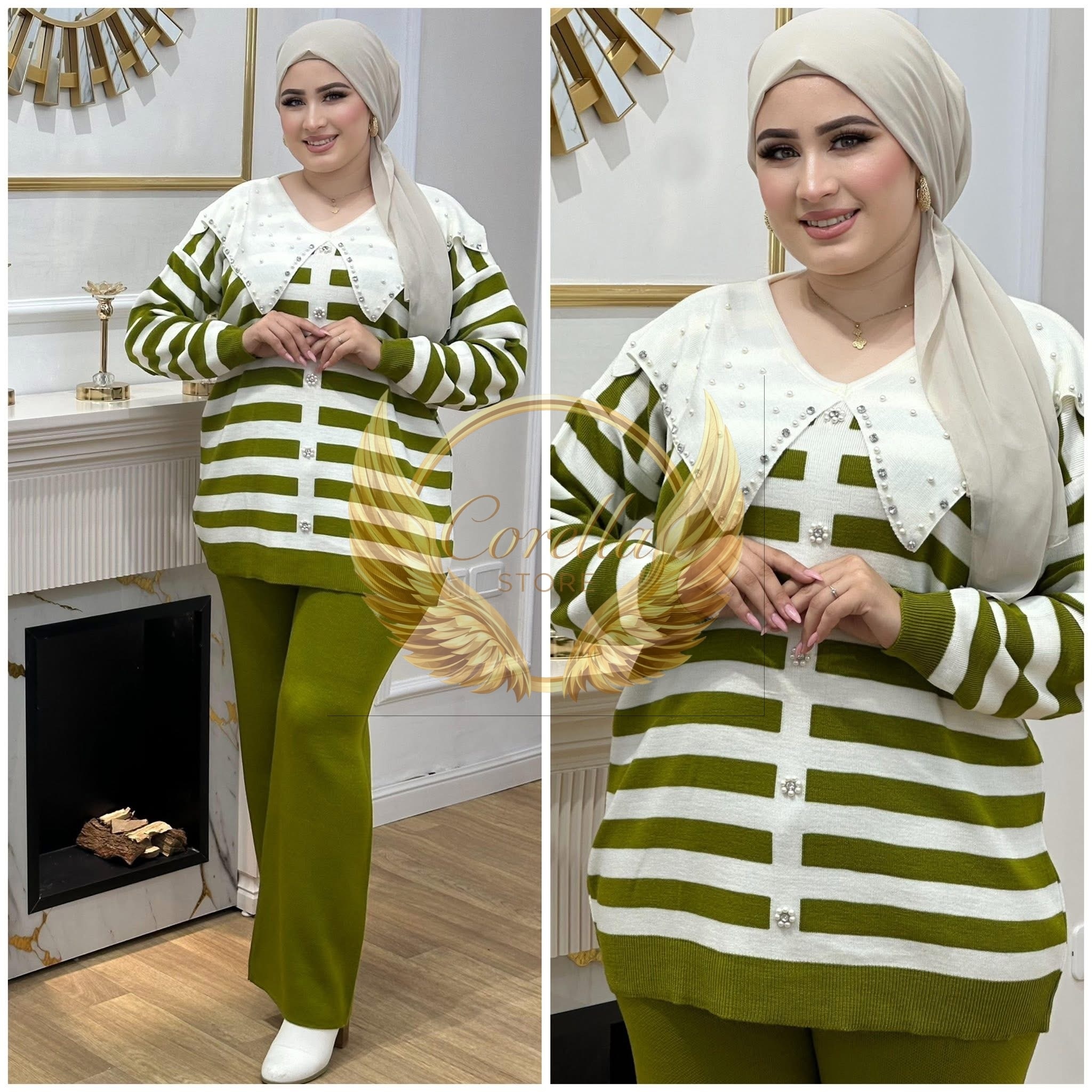 Ensemble laine rayer avec pâte C07