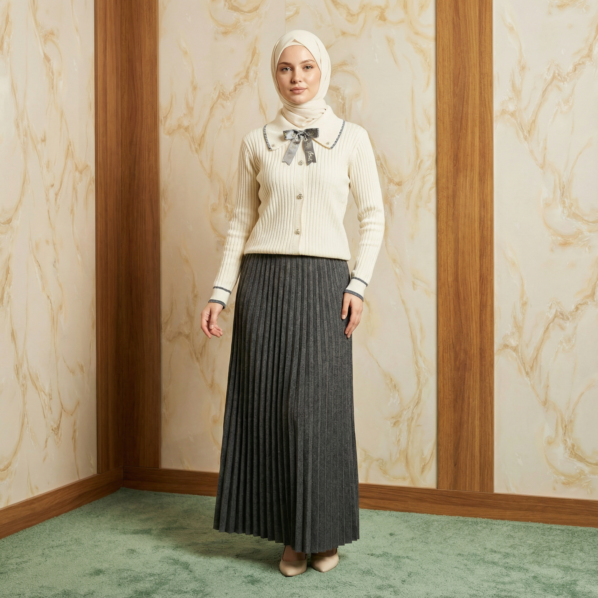 Ensemble Pul & jupe laine