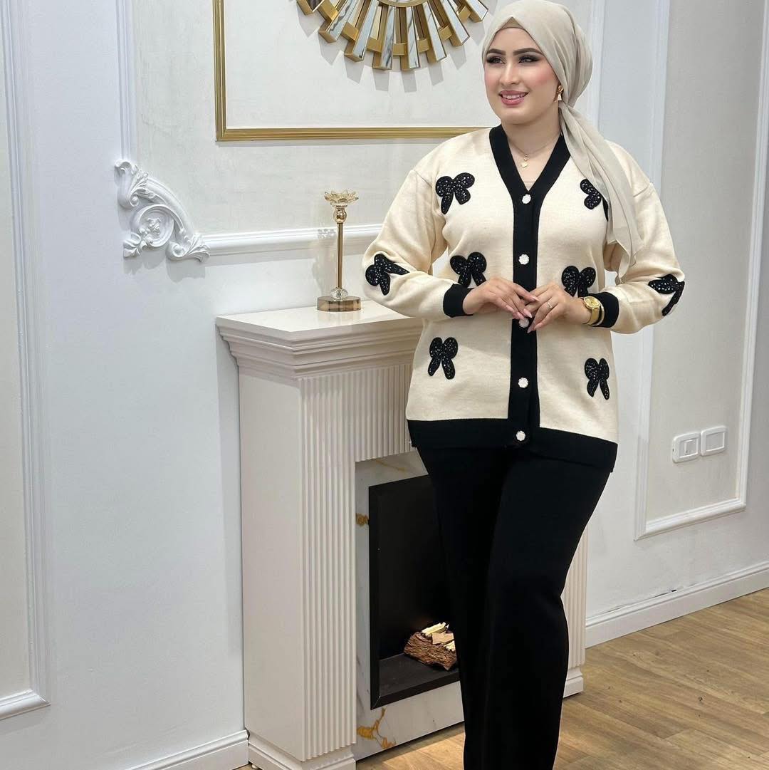 Ensemble Laine Papillon