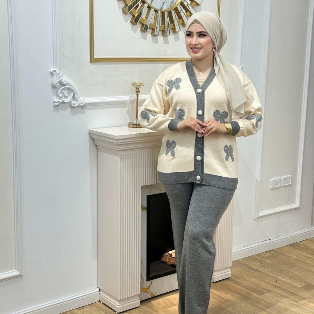 Ensemble Laine Papillon