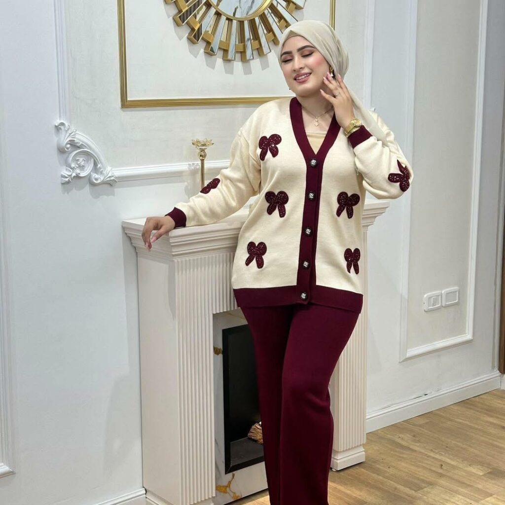 Ensemble Laine Papillon