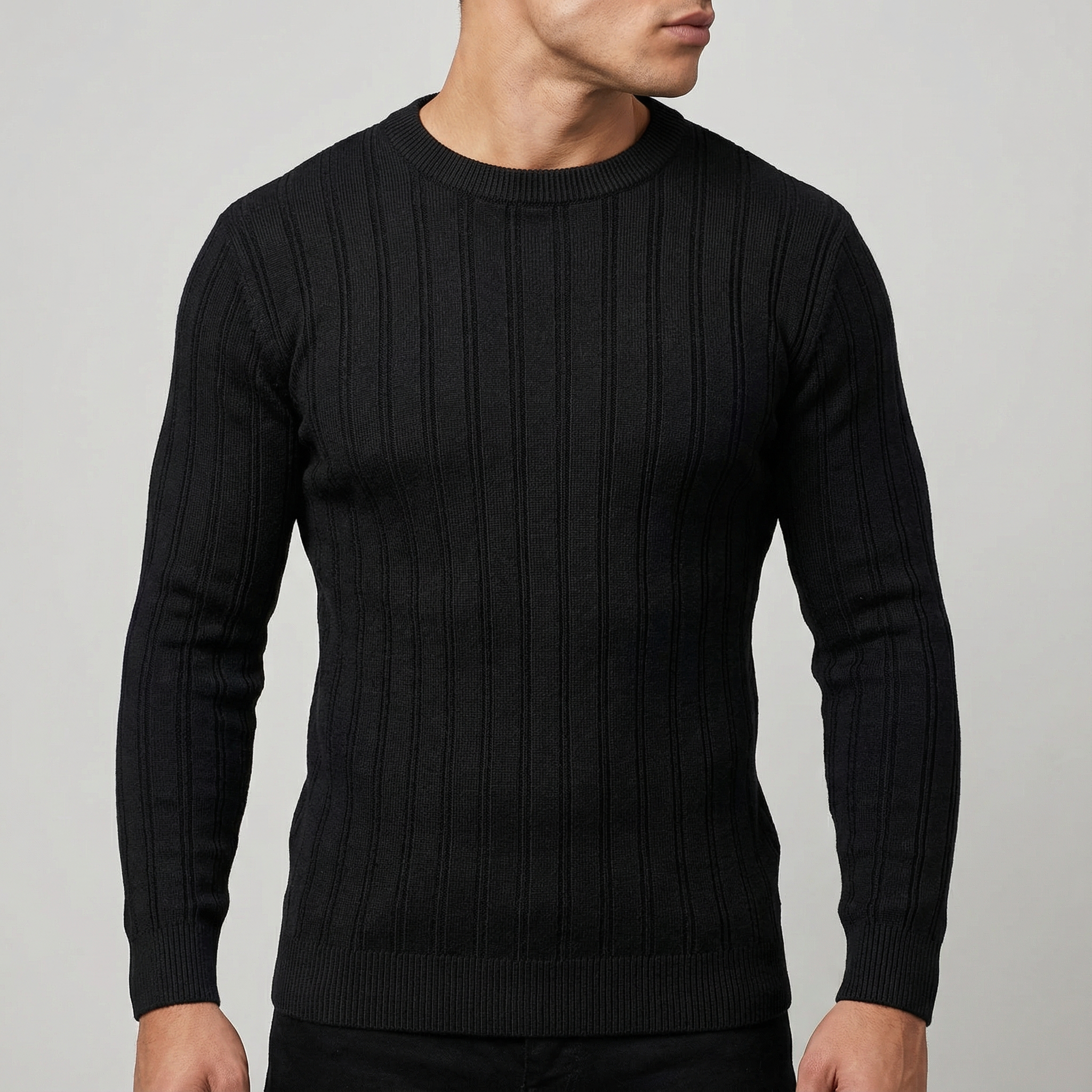 Pull homme col rond  laine