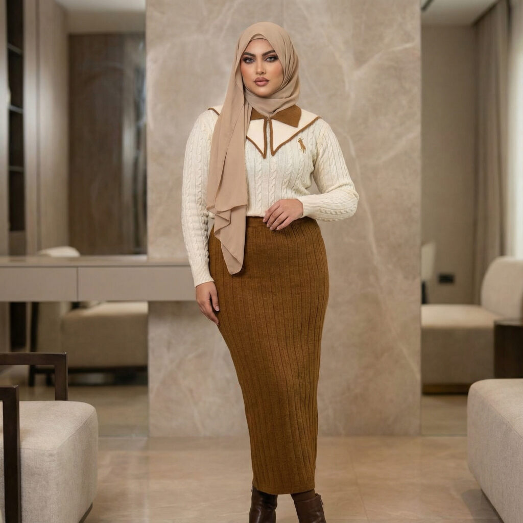 Ensemble Pul polo & jupe laine