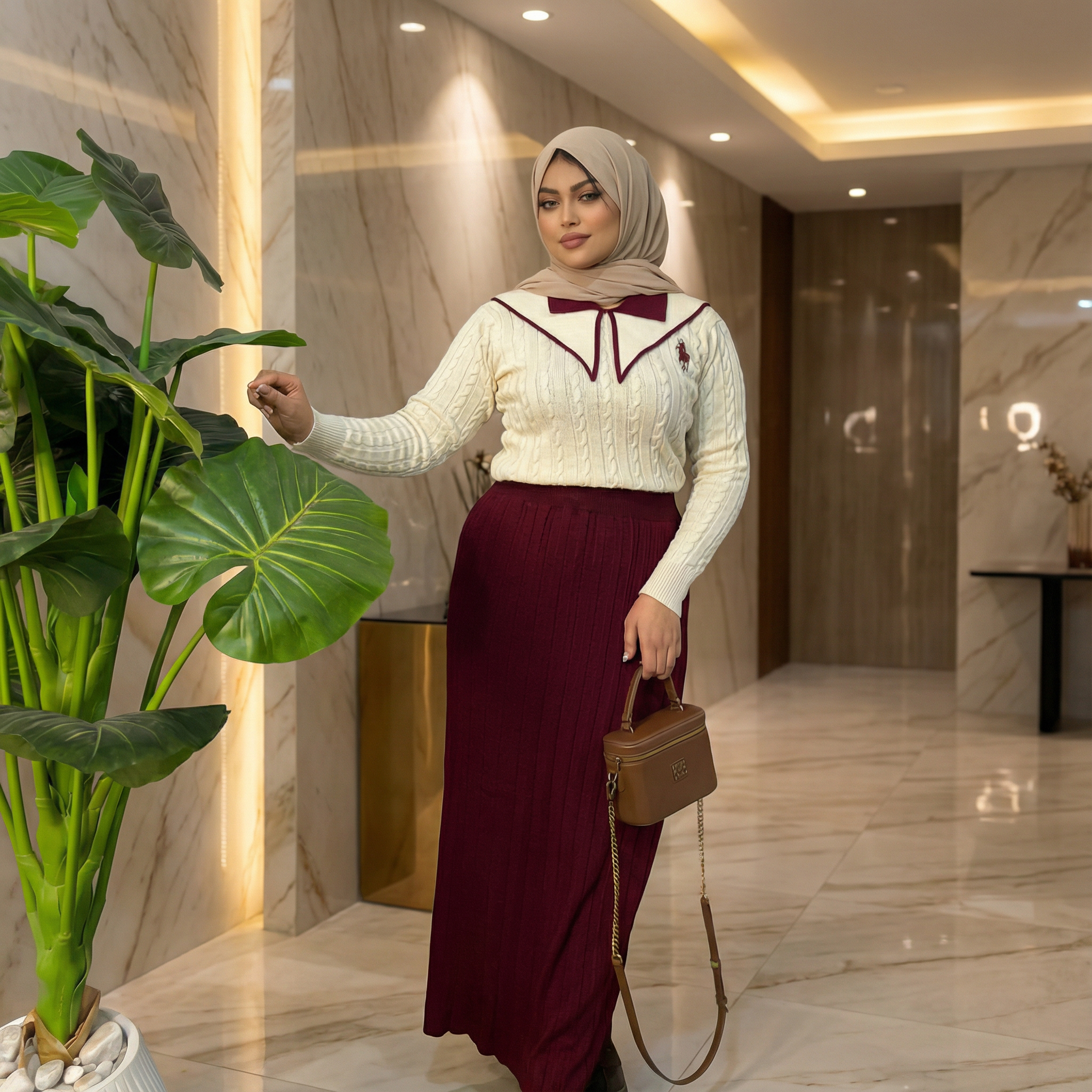 Ensemble Pul polo & jupe laine