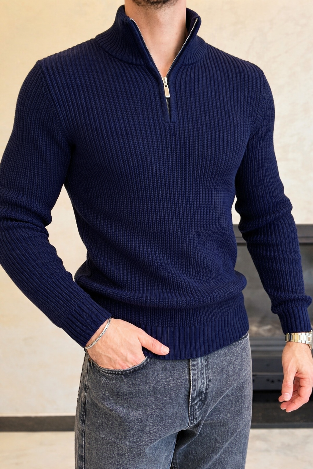 Pul homme Anglais zip