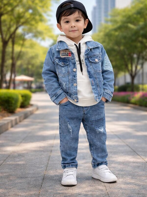 Veste jean capuche pantalon