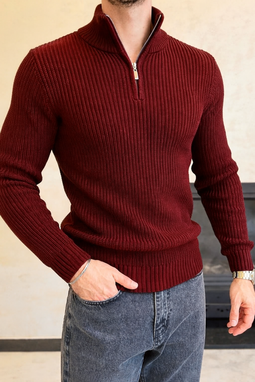 Pul homme Anglais zip