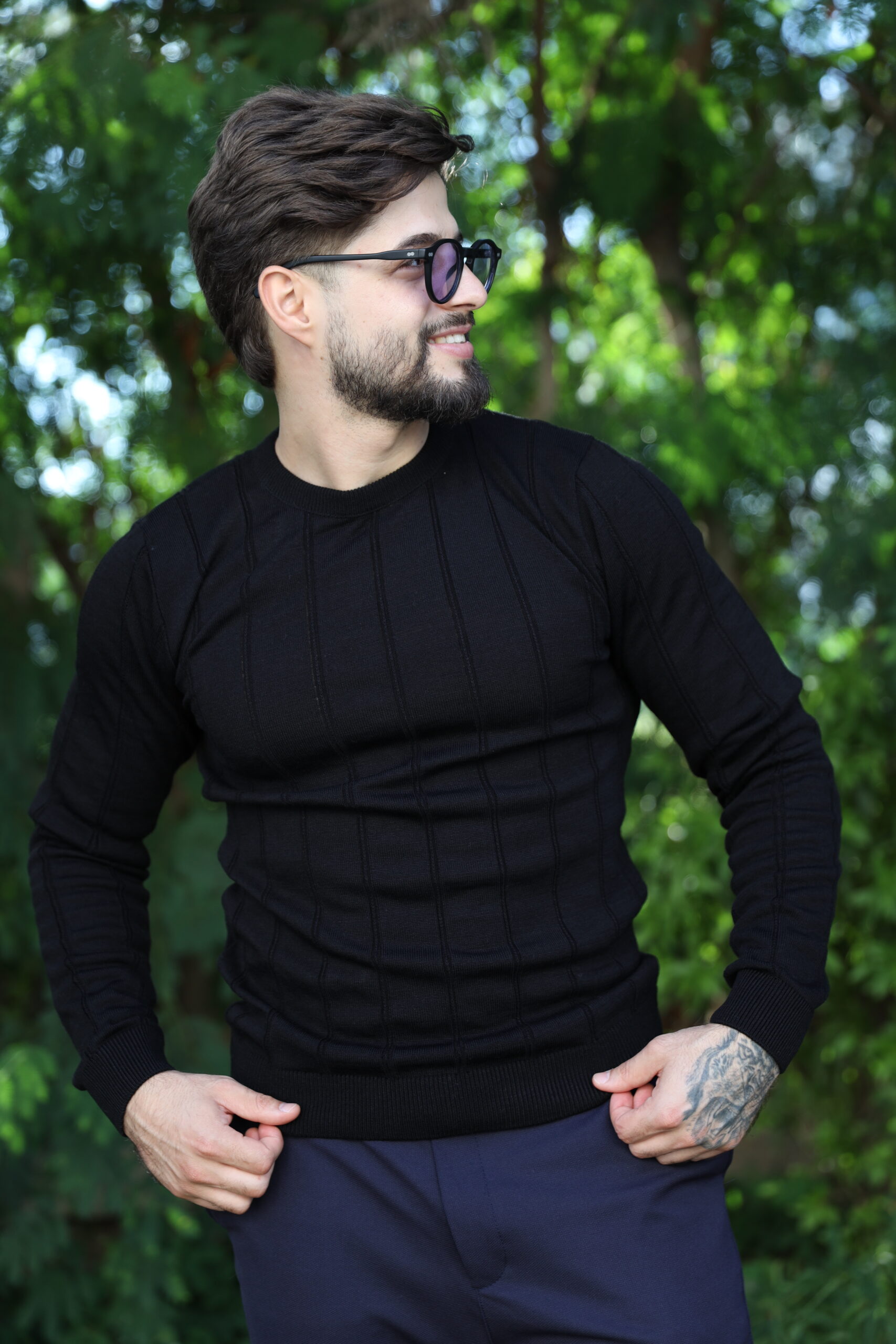 Pull col rond uni